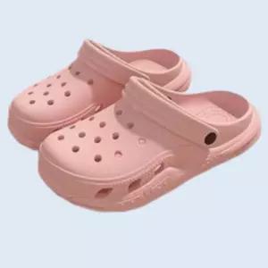 고효율 핑크 남여공용 반샌들 펀칭 슬리퍼 발편한 아쿠아 구멍 소음방지 바닷가 커플