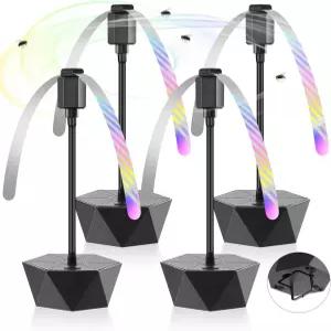 테이블용 플라이 팬 기피 팬은 파리를 멀리하고 홀로그램 블레이드로 스피너 테이블 상판을 날리고