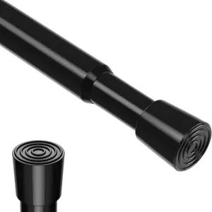 스프링 텐션 로드 1841인치 드릴링 조정 가능한 블랙 커튼 창문 주방 도어웨이용 확장 소형 숏