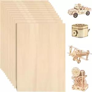 12 팩 배스우드 시트 x 18 1 /8 인치 절단 및 각인을 위한 3mm 미완성 얇은 합판 보드 목판 공예 목재 매장