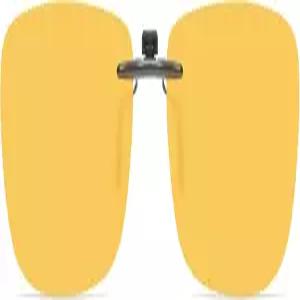 카즈만 야간 주행 안경 클립 온 나이트 비전 HD 편광 옐로우 렌즈 컴팩트 핏 논 플립 업