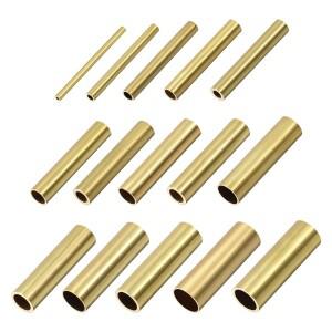 DIY 공예용 황동 원형 튜브 벽 걸이형 심리스 파이프 2-10mm OD 0.5mm 1mm 두께 30mm 길이 마크라메 10 개
