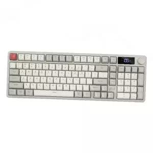 블루투스 키보드 레트로 디스플레이 사무용 게이밍 풀사이즈 무소음 방수 윤활 회색