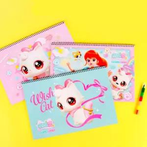 핫츄핑 위시캣 스케치북 유아미술 그림일기 드로잉연습 학원준비