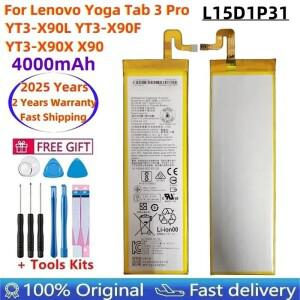 2025 년 100%  레노버 요가 탭 3 프로 YT3-X90L X90 4000mAh L15D1P31 배터리