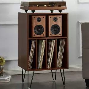 LP 수납장 레코드 대나무 엘피 턴테이블