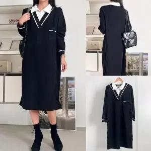 [하프클럽/셀러허브_여성트랜드패션]위쉬몰 BS 딥브이카라레이어원피스(V927