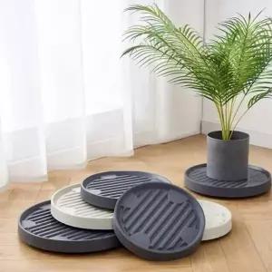 [콩심팥심]바퀴 초슬림 원형 28.5cm 화분받침 히든 내장형 4호