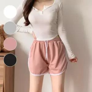 여성 3부 트레이닝 반바지 여름 밴딩 츄리닝 돌핀 팬츠 파자마 운동복 홈웨어 잠옷 여자