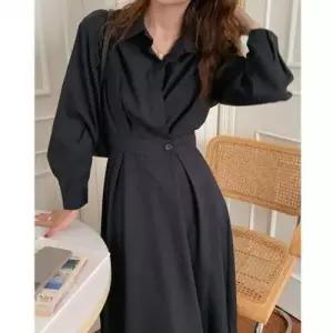 데이트룩 롱원피스 카라원피스 하객룩 여자 셔츠 WFLMSLQ