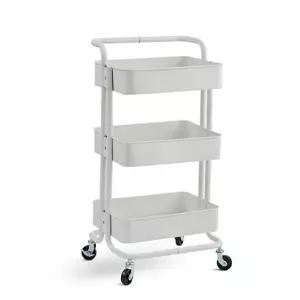 3단 트롤리 다용도 바스켓 선반 이동식 트롤리 틈새 바퀴 수납장 욕실 철재 메쉬 정리 서랍 수납 간이