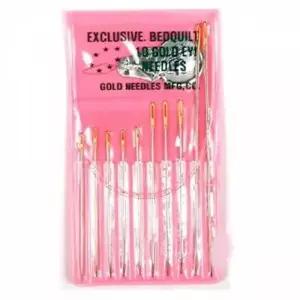 WL 분홍케이스 바늘 10P세트 가정용미싱바늘 바느질세트