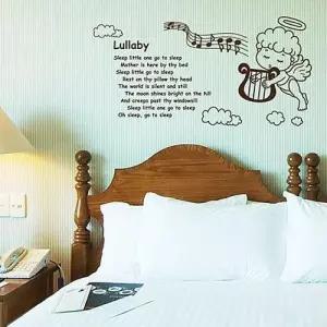 천사의 자장가 포인트그래픽스티커 시트지 벽장식 W013809