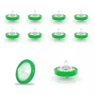 크라이오킹 100Pcs 주사기 실험실 필터 멸균 PES 친수성 기공 크기 0.22um 실험실용 멤브레인 직경 13mm