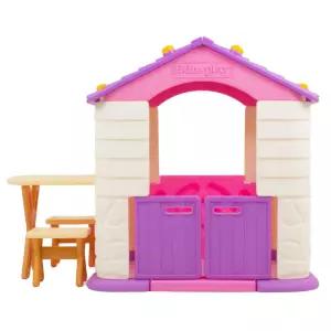 유아 대형 플라스틱 놀이집 테이블 의자 세트 바이올렛 쉼터 키즈 아기선물 아이
