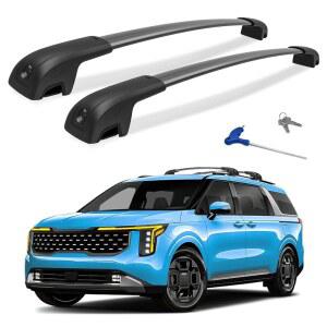 HMMTYRACK 300파운드 루프랙 루프탑 듀티 블랙 하이브리드 캐리어 카니발 레일 카고 루프 알루미늄 카누 러기지와 크로스바 호환됩니다 기아 헤비 2022 2026