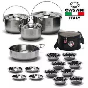 [무료배송] 까사니 코펠 네이쳐 스테인레스 코펠세트 6-7인용