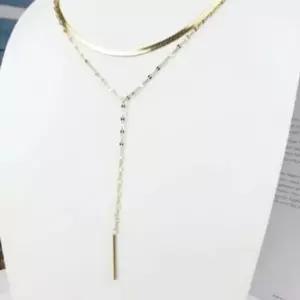 두줄 체인 세트 롱목걸이 스네이크 써지컬스틸 목걸이