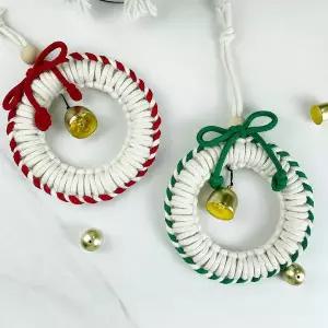 도어벨 XXA995B1 만들기 크리스마스 리스 마크라메 DIY