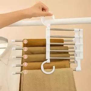 접이식바지걸이 공간절약 다기능옷걸이 접이식5단바지걸이 (WFJ76P2)