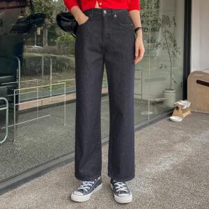 [시크릿라벨] [승마살커버/논페이드] 와이드 데님 팬츠