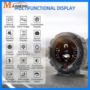 X95 GPS 헤드 업 디스플레이 수평 경사계 경사계 속도계 자동차 나침반 피치 틸트 각도 고도 위도 경도