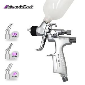 1.0mm HVLP T50 미니 페인트 스프레이 건 자동차 가구 가죽 수리 흡입식 컵 용량 250ml