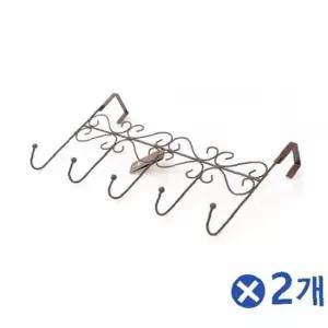 5단 도어훅 모자걸이x2개 가방보관 모자행거 문걸이