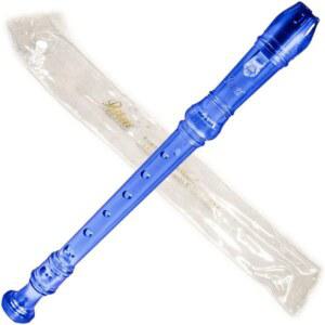 투명리코더 음악 초급 수업용 3pcs 열쇠 청소봉 블루핑크 ABS 플루트 투명한