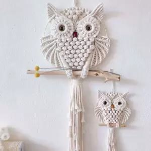 월데코 골드링 부엉이 대형 소형 키트 마크라메 재료DIY 매듭공예 서양 벽장식 꾸미기 복이 드림캐쳐 행잉