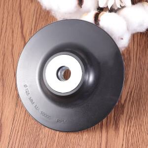 5인치 125mm 강철 종이 연마 디스크 고무 패드 사포 시트 목재 메탈 석재 페인트용 14홀 블랙