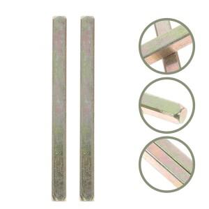 2Pcs 핸들 샤프트 교체 사각형 스핀들 바 손잡이 오래된 드라이브 철 하드웨어 스트레이트 빈티지 문 잠금