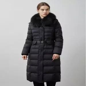 [올리비아로렌] 폭스퍼 벨티드 롱구스다운VVPKD4WB161