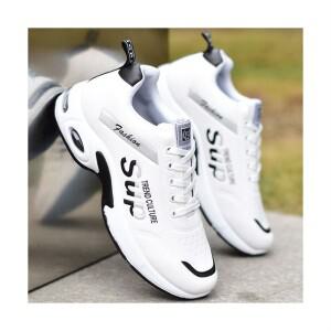 남성 스니커즈 가죽 방수 운동화 뉴패션 학생 런닝화 키높이 캐주얼 화이트 슈즈