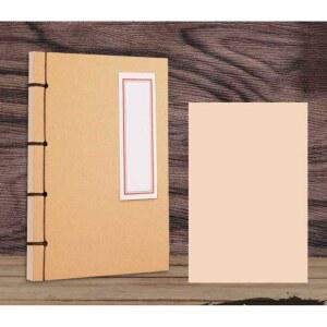 옛날 서책 노트 칼라 제본 펠트 연습장 메모장 A5 전통 한자 가로형 붓글씨