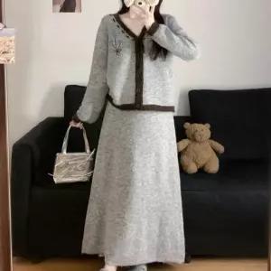 [렐라웨어]켈린프 자수 플라워 V넥 투피스