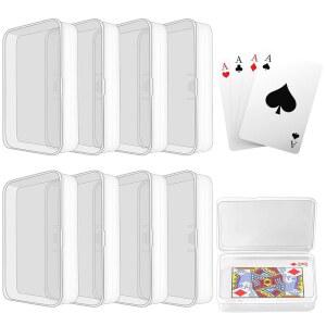 빈 카드 케이스, 4팩 투명 플라스틱 덱 박스, 스냅 닫힘 - 야구 트레이딩 카드, 명함 등을 보관할 수 있는 보관함