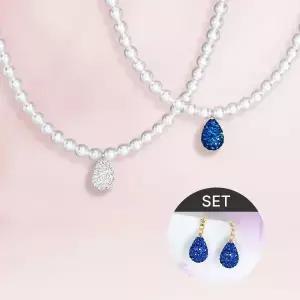 [리즈타라][set]스왈진주 5mm 지젤 목걸이+14k 지젤 귀걸이 [주문제작]