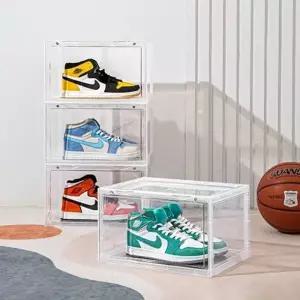 (색상 투명)신발 정리함 가방 수납 1컬러 투명 자석 슈케이스