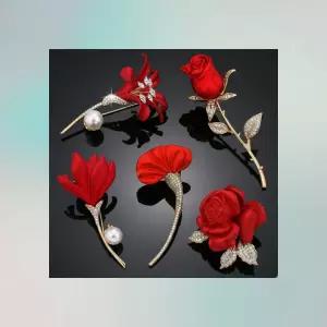 선물용 카네이션 코사지 브로치 어버이날 스승의날 꽃 장식 핀 악세사리