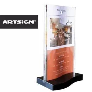 고품질 BS자 휘어진 POP 메뉴판꽂이 스탠드 메뉴꽂이 POP꽂이 양면꽂이 가격표 WFHU2GD