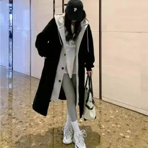 [하프클럽/옷자락]여자 데일리 루즈핏 후리스 뽀글이 롱코트