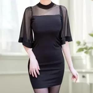 섹시 슬림원피스 반팔 여성정장 여성봄원피스 반 WFLMUWP