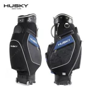 허스키골프 HKC 9187 남성 여성 바퀴형 캐디백 에밋 카모플라쥬 네이비 G