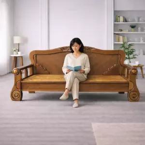 흙마루 돌침대 황토볼 흙침대 카우치 2인용 소파 CC5004W