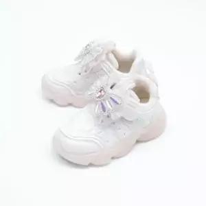 [셀러허브 1]보석리본 LED 겨울 털 여아 키즈 스니커즈