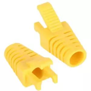 RJ 45 락Lock 부트 6파이 옐로우 100개공유기케이블커버 인터넷선캡 LAN 렌선 연결