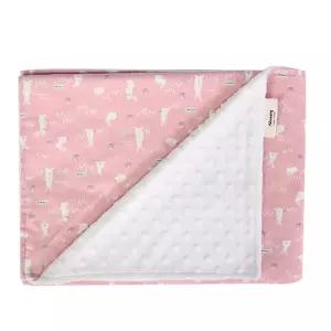 AMBL16 토끼핑크낮잠이불 무릅담요 외출용 유아 캐릭터 패턴 아가 아기