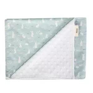 AMBL17 토끼민트낮잠이불 무릅담요 외출용 유아 캐릭터 패턴 아가 아기