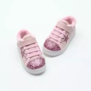 국산 스팽글 퍼트리밍 겨울 아동 여아 방한 운동화